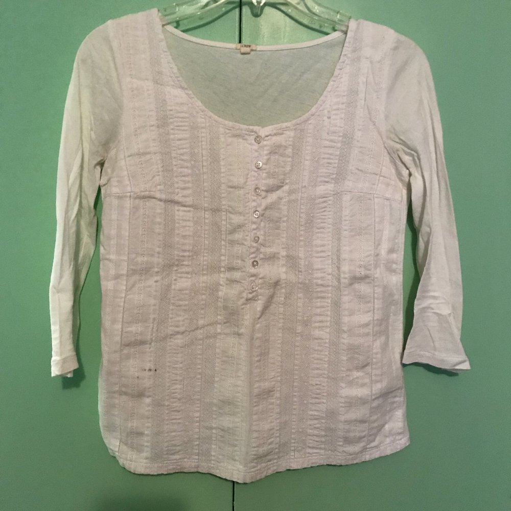 JCREW white patterned shirt